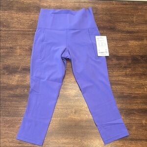 Athleta Purple Salutation Stash Capri-XS